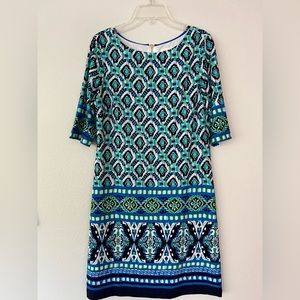 Eliza J Blue Half Sleeve Dress